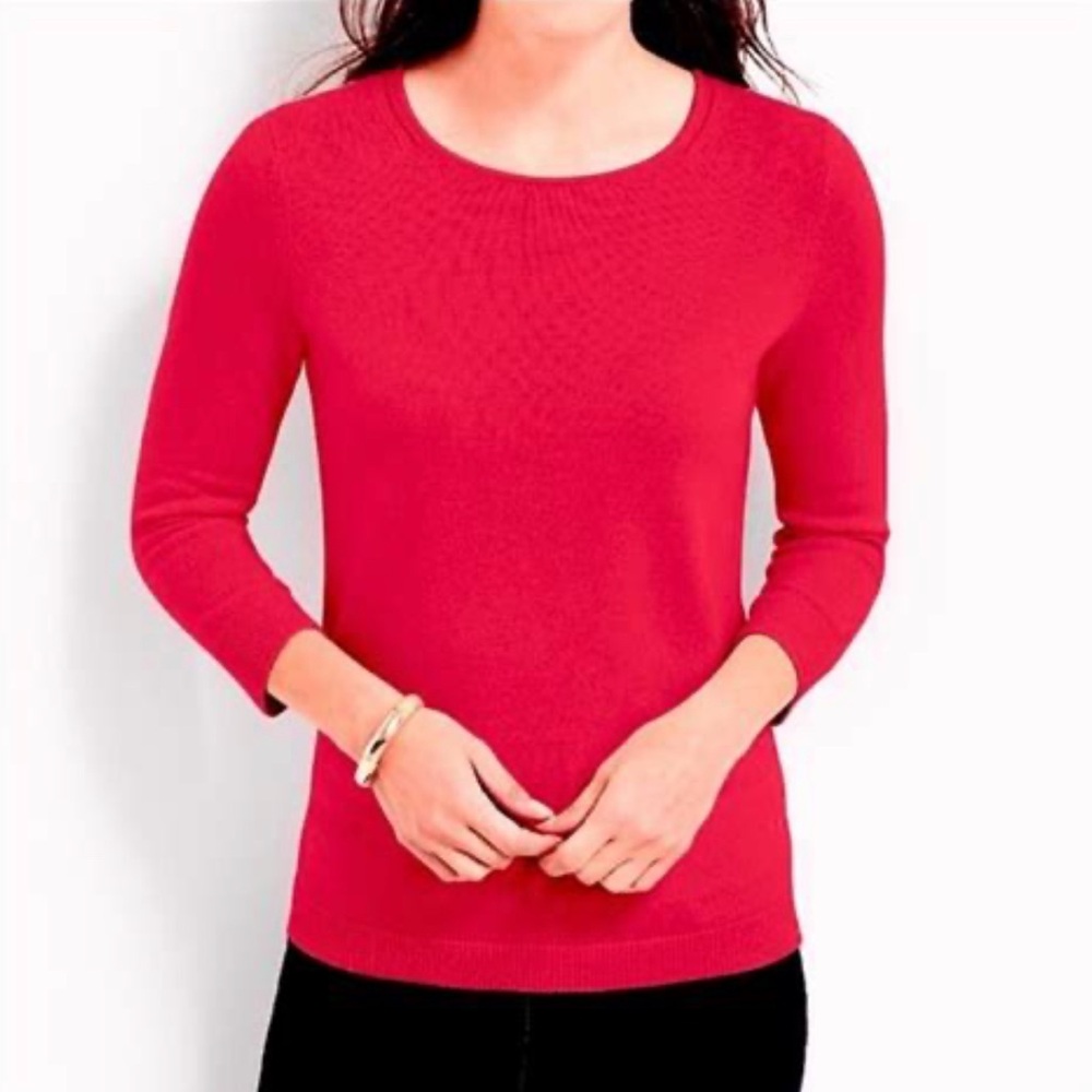 Talbots Red Audrey Cashmere Sweater
